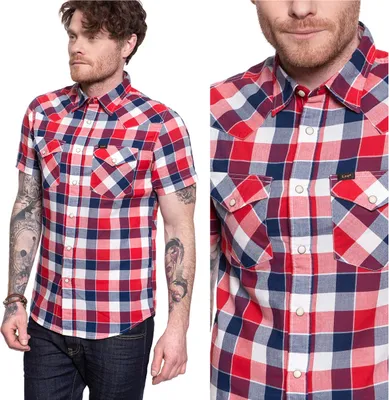 Produktbild von Lee SS Western Männer leuchtend rot L640NMEF 112115286