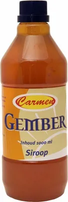 Produktbild von CARMEN Ingwersirup 1000ml | Ingwer- Sirup | + 9 Ideen wozu er passt im Text | Gember