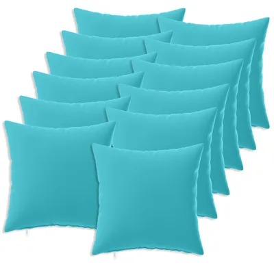 Productafbeelding van vidaXL Kussenhoezen, 12 stuks, HEERLEN, turquoise, 45 x 45 cm, polyester