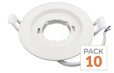 Image de Spots encastrables LED ronds, modèle GX53, couleur blanche - Pack de 10