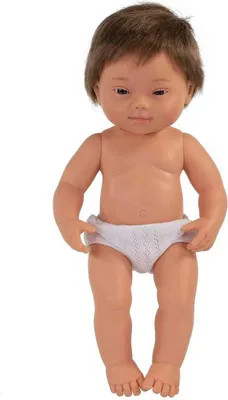 Produktbild von Miniland Kaukasische Babypuppe Mit Down-syndrom 38 Cm Beige  Beige One Size