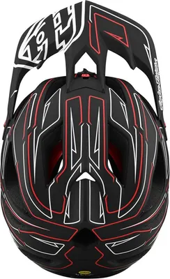 Produktbild von Troy Lee Designs Stage Helmvisier, Pinstripe, black/red