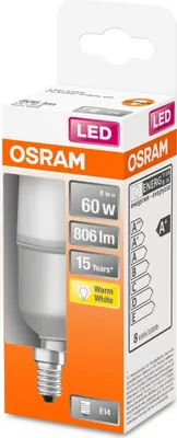 Produktbild von Osram STAR LED-Lampe Warmweiß 2700 K 8 W E14 F