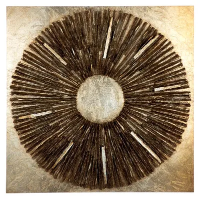 Zdjęcie produktu dla Gilde Bild, quadratisch, "Altinoh", Kreismotiv, Holz, Kunstharz, champagnerfarben, goldfarben, VE 1, L. 7 cm, B. 80 cm, H. 80 cm 38408 4063387384084
