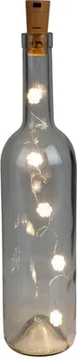 Produktbild von Flaschen-Lichterkette Weihnachten Winter Schneeflocke Korken Flaschenlicht LED warmweiß inkl. Batterie