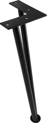 Produktbild von Simausrom Tischbein (Haarnadelfuß) Fuß ø 15 mm Länge 360 mm Stahl schwarz