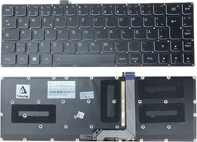 Produktbild von DEUTSCHE - Tastatur Keyboard mit Beleuchtung, ohne Rahmen Kompatibel für P/N: SN20F66348