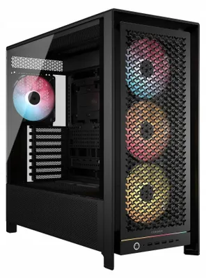 Obrázok produktu pre Corsair FRAME 5000D RS ARGB, Midi Tower, PC, Čierna, ATX, EATX, micro ATX, Mini-ITX, Plast, Oceľ, Temperované sklo, Hranie