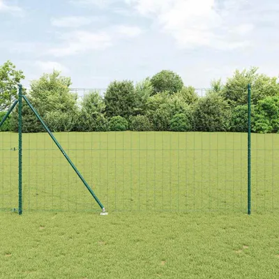 Produktbild von Zaun mit Pfosten Grün 1,5 x 10 m Stahl