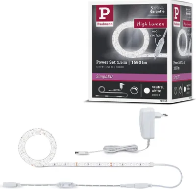 Zdjęcie produktu dla Paulmann SimpLED Power LED Strip neutralny biały kompletny zestaw