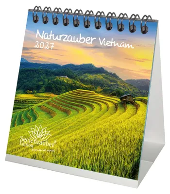 Produktbild von Naturzauber Vietnam Tischkalender 10x10cm für 2027 Landschaft Natur Natur Land Urlaub Strand - Seelenzauber