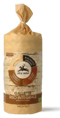WAFLE RYŻOWE PEŁNOZIARNISTE BIO 100 g - ALCE NERO