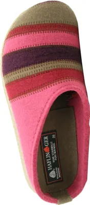 Produktbild von Haflinger Damen Hausschuh Pantoffel Wollfilz Grizzly Stripes 711049, Größe:40 EU, Farbe:Pink