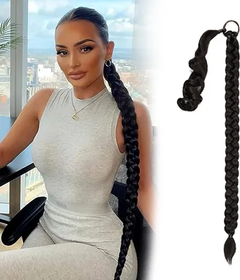 Immagine prodotto di Cool Mango Extension Coda di Cavallo Intrecciata 76 cm Nero Capelli Sintetici