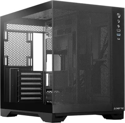 Immagine prodotto di Chieftec VISIO AIR Fanless GM-30B-M-FL-OP Custodia ATX con finestra senza alimentatore nera