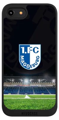 Produktbild von NIVOCASE Handyhülle für Apple iPhone 7 Hülle NIVOpure Case Schwarz Stadion 1. FC Magdeburg 1. FCM