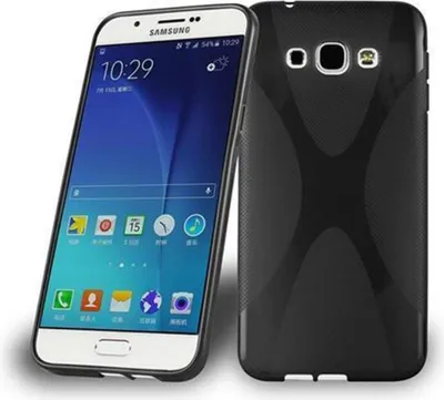 Image de Cadorabo Housse pour Samsung Galaxy A8 2015 en noir Housse TPU Silicone Backcover Case
