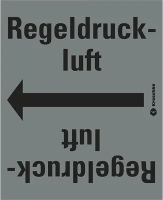 Produktbild von Dreifke® Rohrleitungsband Regeldruckluft, praxisbewährt, ab Ø 50mm, grau/schw...