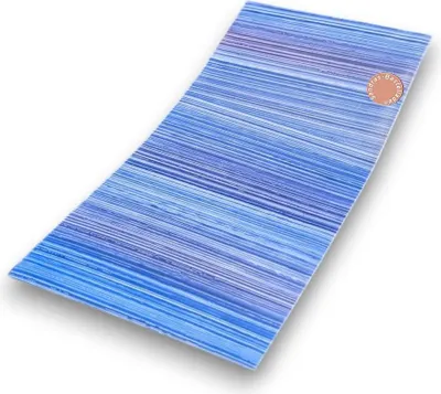 Produktbild von Sandras-Bastelladen - Handbemalt Schraffur - Kerzen Verzierwachsplatte - 200 x 100 x 0,5mm Hellblau