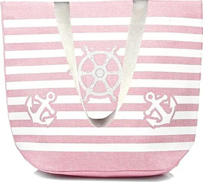 Produktbild von BambiniWelt by Rafael K. Strandtasche mit Reißverschluss XXL Beachbag Shopper Einkaufstasche Schultertasche für Damen