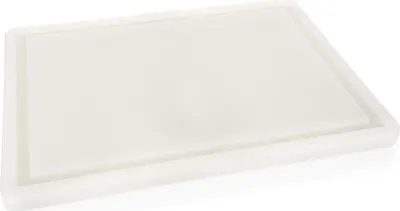 Produktbild von Schneidbrett mit Saftrille weiß 40 x 25 x 2 cm Polyethylen