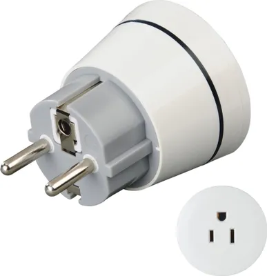 Image de Adaptateur de voyage type A et type B, 3 pôles, pour appareils d'Amérique et du Canada (00223451)