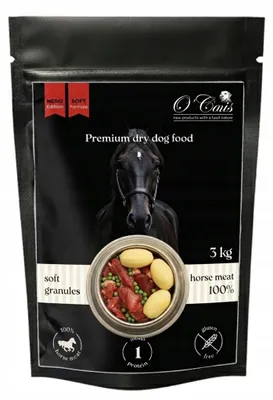 Immagine prodotto di Cibo umido per cani O'Canis SOFT, formula monoproteica con cavallo, 3 kg