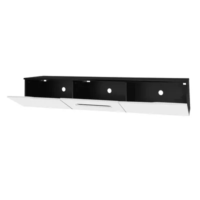 Produktbild von Merax TV-Schrank mit 16-farbiger LED-Beleuchtung, Lowboard mit Hochglanzoberfläche, Stauraum und minimalistischer Stil, Weiß