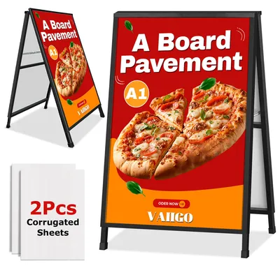 A1 A-Board Pavement Sign Doppelseitig Sandwich Aufsteller