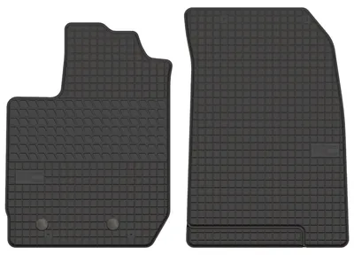 Image de Tapis avant en caoutchouc pour Dacia Duster II 2WD 2017-2024 (SUV) – 2 pièces, noirs, sur mesure