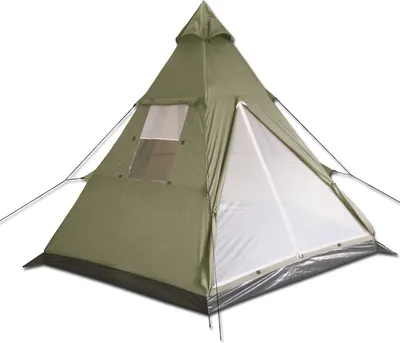 Produktbild von MFH Indianerzelt „Tipi“ für 3 Personen, oliv, 290 x 270 x 225 cm