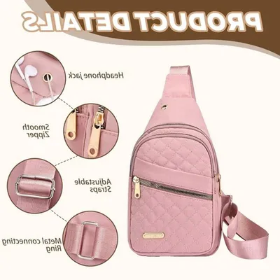 Leichter Crossbody Sling Rucksack für Damen und Herren mit verstellbarem Schultergurt für Sport, Outdoor und Reisen