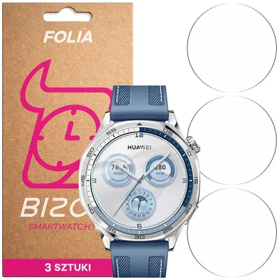 Produktbild von 3x Schutzfolie für den Bildschirm für Huawei Watch GT 5 46 mm, Bizon Watch HydroFlex