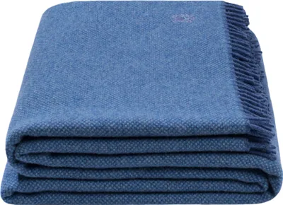 Produktbild von Zoeppritz Schurwolle Plaid mit Fransen Must Relax Farbe denim Größe 130x190