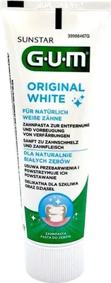 Zdjęcie produktu dla GUM Original White, Wybielająca pasta do zębów, 75 ml, Dorośli/dzieci, Pasta