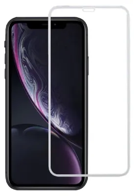 A screen protector is shown placed over a smartphone.