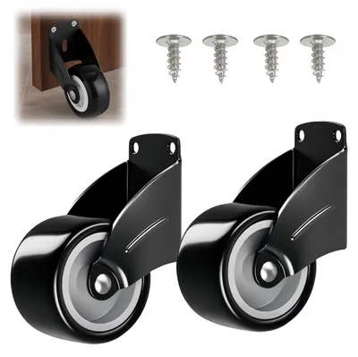 Produktbild von Set mit 2 Torrollen, verstellbarem Stabilisierungsrad, rutschfest, robust, für schwere und Holztore