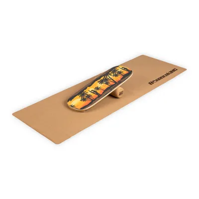 Obrázok produktu pre BoarderKING Balance Board Set, balančná doska pre deti a dospelých, vybavenie na tréning rovnováhy, balančná doska s valčekom a podložkou na balančnú dosku na surfovanie, drevená balančná doska pre tanečníkov a surferov