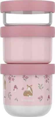 Produktbild von Mepal - Snackbox stapelbar 3-teilig Mio Little Dutch - Stapeln nach Bedarf - Mikrowellen- und Gefrierfachgeeignet - Auslaufsicher - Spülmaschinengeeignet - 550 ml - Fairy Garden