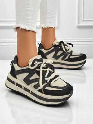 Produktbild von Damen Plateau-Sneakers Selene Nero aus ökologischem Leder, schwarz, Größe 39