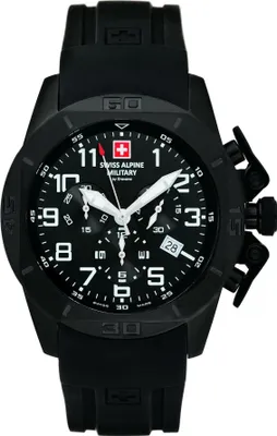 Produktbild von Swiss Alpine Military Herren Uhr Chrono 7063.9877SAM Silikon