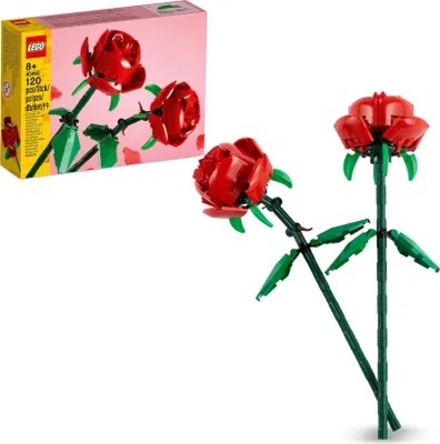Produktbild von LEGO Botanicals Rosen - Kunstblumen Set - Kompatibel mit Blumensträußen als Kinderzimmer- oder Schreibtisch-Deko - Geschenk für Mädchen und Jungen - Botanik Kollektion 40460