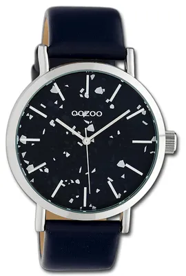 Obrázok produktu pre Hodinky Oozoo Damenuhr, čierne, kožený remienok, analógové, quartz, model D3UOC10414