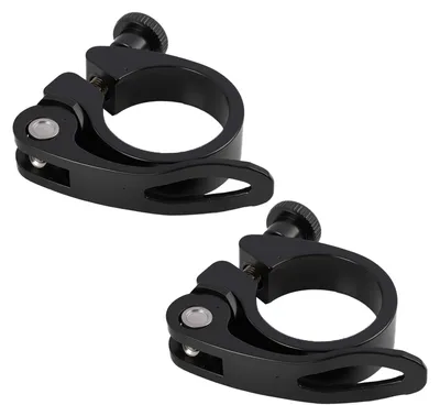Productafbeelding van Set van 2 fietszadelklemmen van aluminiumlegering, 31,8 mm