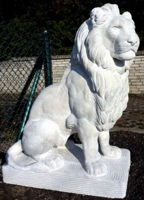Obrázek produktu pro Casa Padrino socha sedícího lva 52 x 102 x v. 140 cm - nádherná zahradní dekorace - speciální!