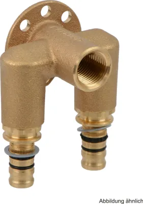 Produktbild von Geberit GE Mepla, Doppelanschlusswinkel, RG, 90 Grad, d26mm, Rp1/2, 26mm, 1 Stk.