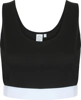 Image de Skinni Fit - "Fashion" Top court pour femme PC6414 (M) (Noir/Blanc)