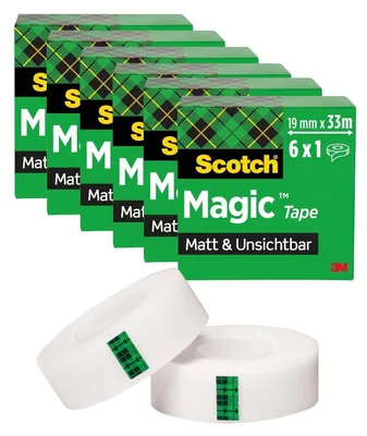 Produktbild von Scotch 7100054673, 33 m, Transparent, Acryl, Matte, 2,54 cm, 19 mm