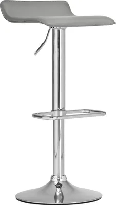 Produktbild von Barhocker GUTOR - Kunstleder Grau 38x41x65 cm | Barstuhl Höhenverstellbar Mit Lehne Drehbar Tresenhocker Tresenstuhl Kneipenhocker Kneipenstuhl
