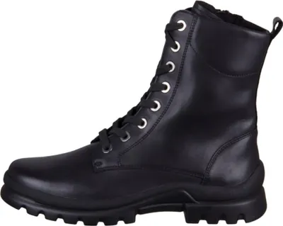 A single black boot shown from the side.